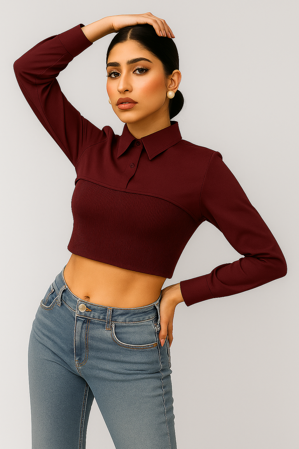 Besmock Crop Shirt