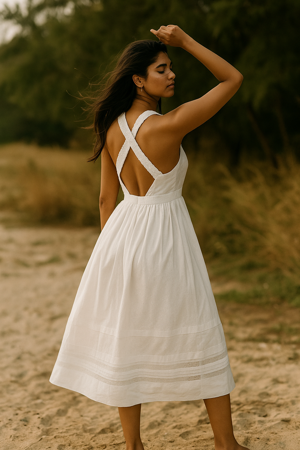 Organic Cotton Schiffli Dress