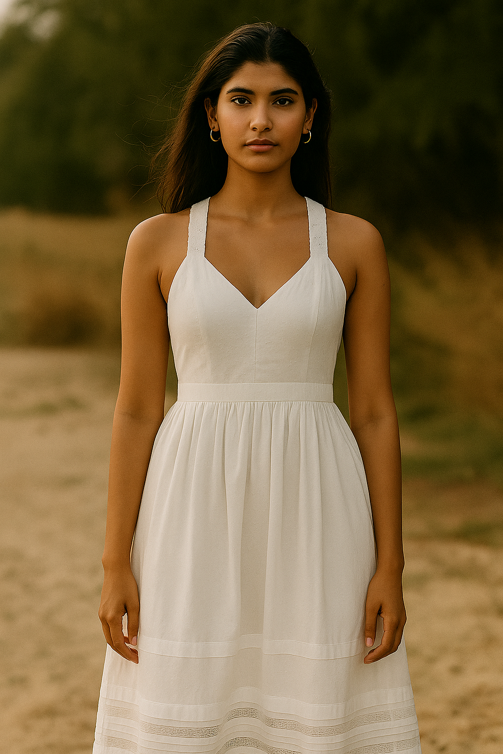 Organic Cotton Schiffli Dress