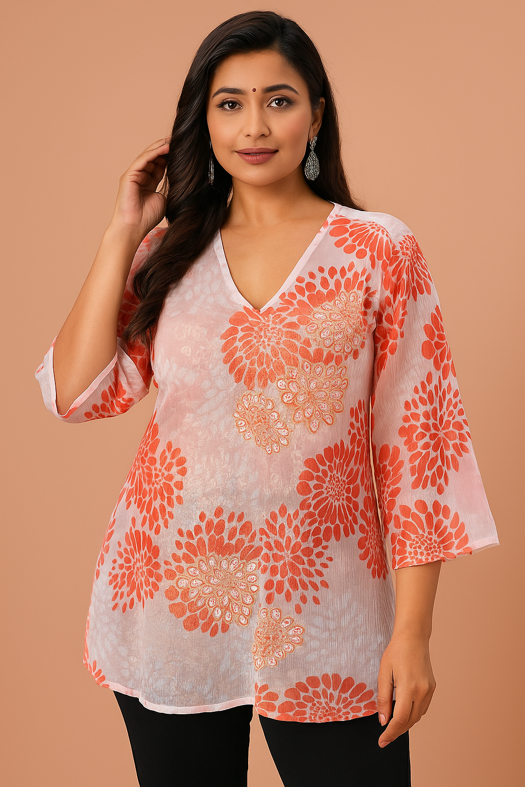 Peach Blossom Aura Tunic