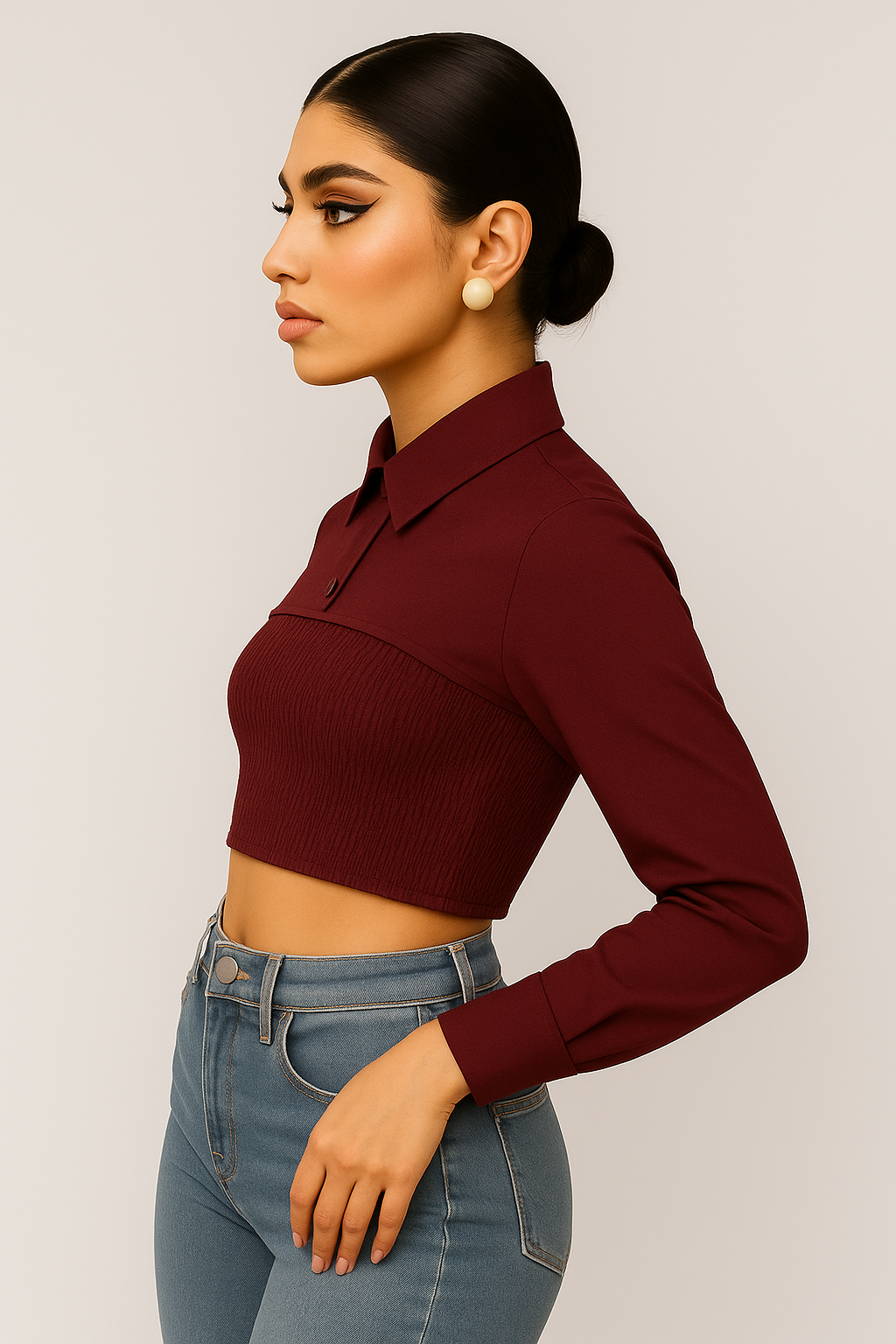 Besmock Crop Shirt